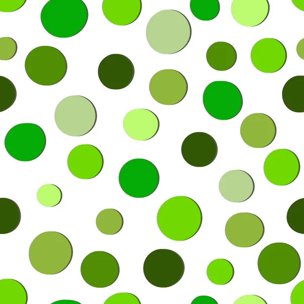 Seamless hand drawn green dots pattern — Stock Vector