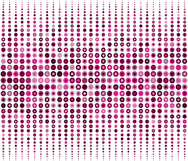 Seamless pattern with dots of various shades of pink — Stock Vector