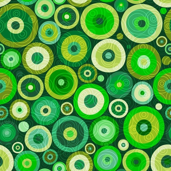 Boyalı yeşil Polka noktalarla Dikişsiz desen — Stok Vektör