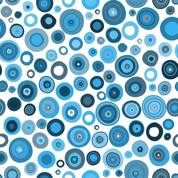 Seamless pattern with blue polka dots — Stock Vector