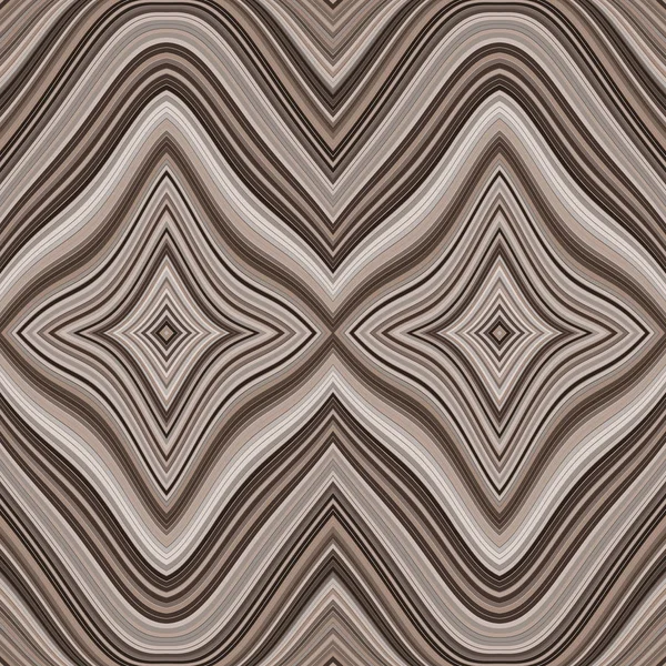 Wit en bruin golvend lijnen naadloos patroon. — Stockvector