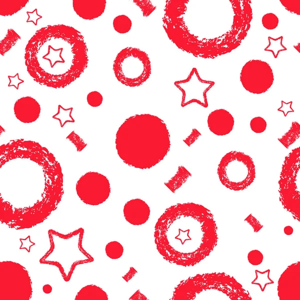 Seamless grunge red monochrome pattern — Stock Vector