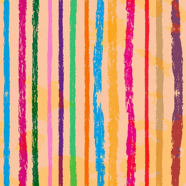 Бесшовный полосатый гранж с разноцветными полосами — стоковый вектор
