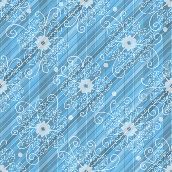 Delicate blue pattern with vertical and diagonal stripes — Stock Vector