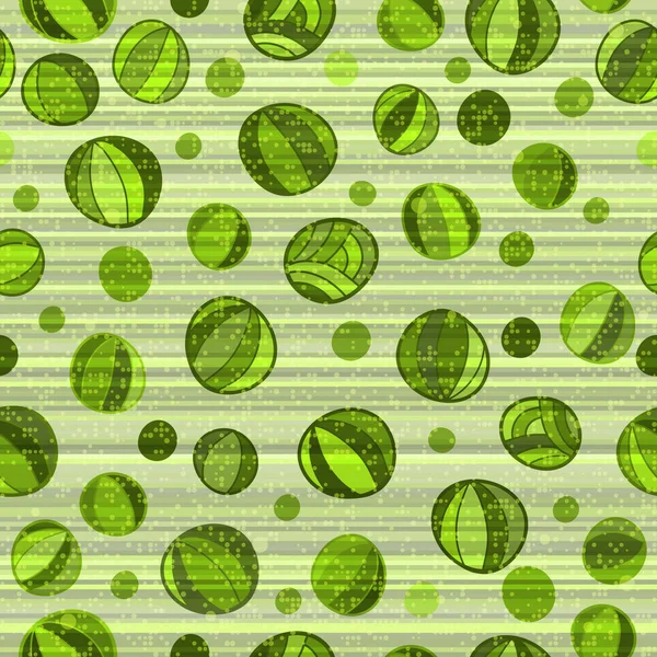 緑色の水玉模様のシームレスなパターン — ストックベクタ
