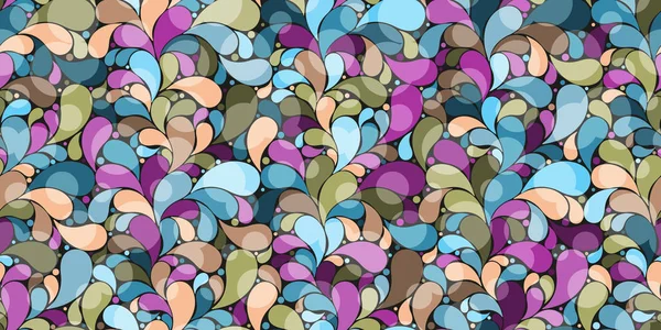 Pastell nahtloses Muster mit transparentem Tupfen und Paisley — Stockvektor