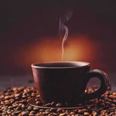 Sabah kahve. Eski ahşap Resepsiyon üzerinde lezzet içecek fincan