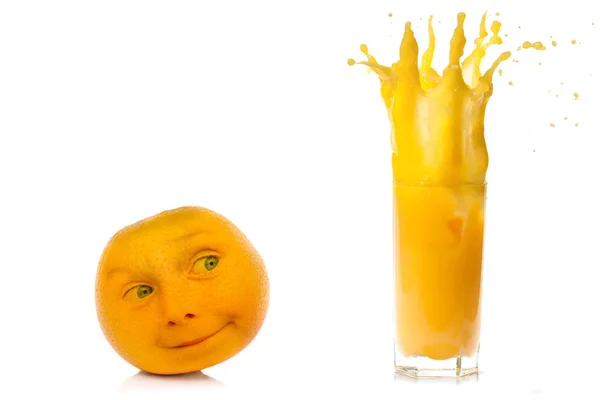 Splash of orange juice — Stock Photo, Image