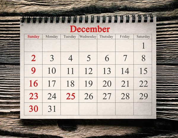 25 декабря в календаре — стоковое фото