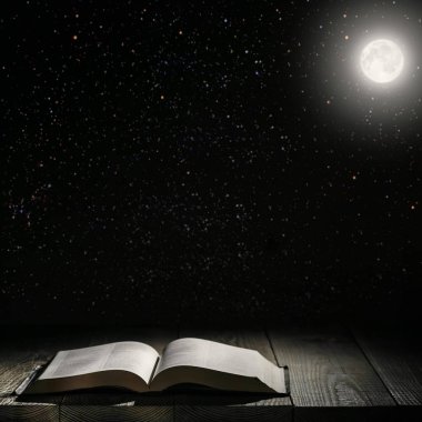 Projektör parlar tablo kitap