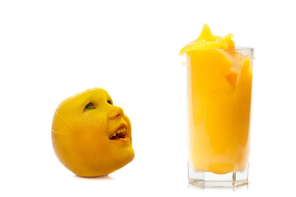 Splash of orange juice — Stock Photo, Image