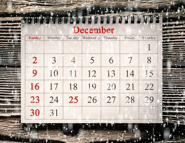 25 de dezembro no calendário — Fotografia de Stock