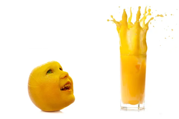 Splash of orange juice — Stock Photo, Image