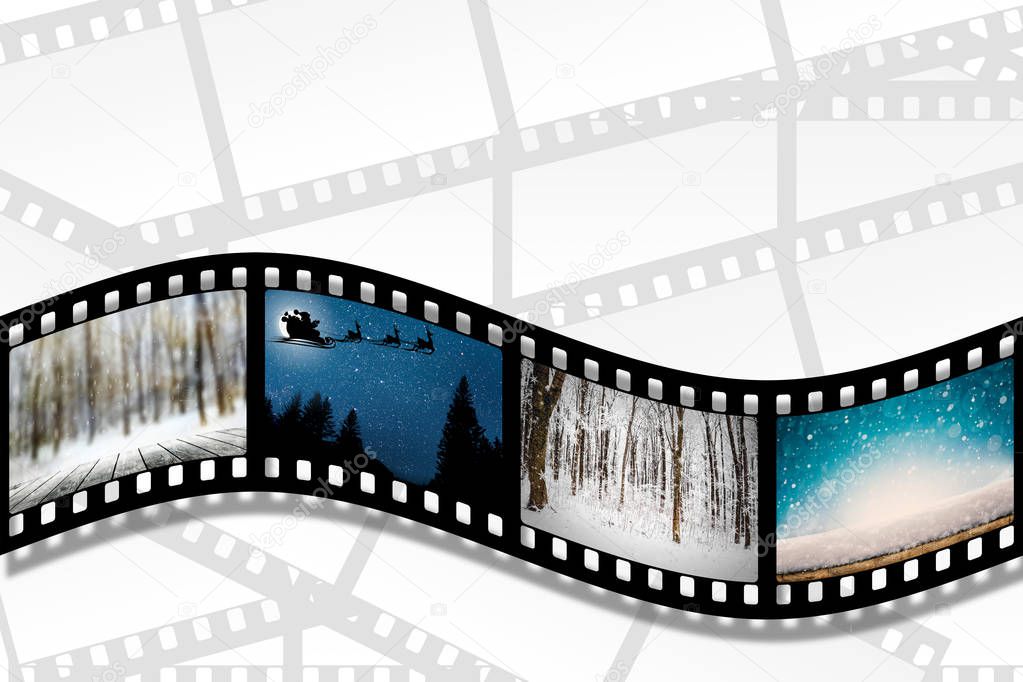 a filmstrip on the white backgrounds