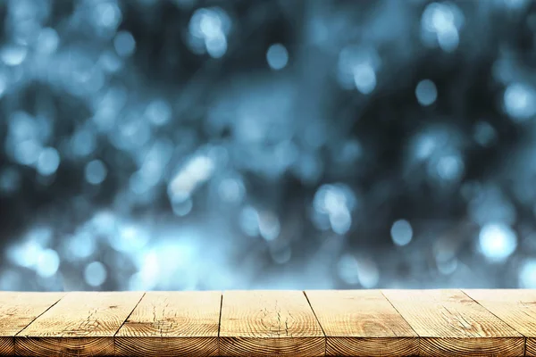 Jul bakgrund med snö på trä — Stockfoto