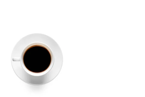 Una taza de café sobre un fondo blanco — Foto de Stock