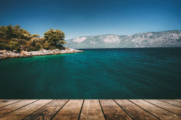 房间内部的木制纹理背景 — 图库照片