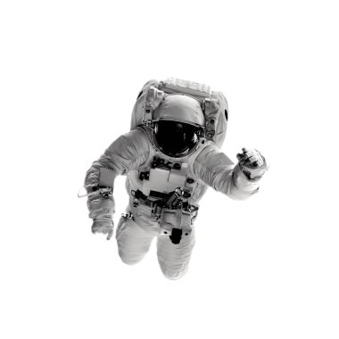 astronot beyaz arka plan üzerinde.