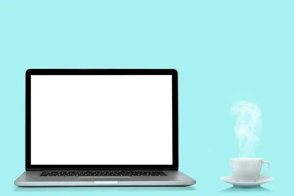 Modern laptop számítógép elszigetelt fehér background — Stock Fotó