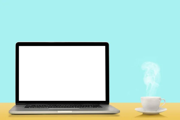 Modern laptop számítógép elszigetelt fehér background — Stock Fotó