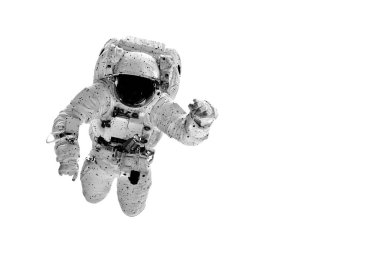 Astronot uzayda İtalya fla görüntüsüyle uçuyor.