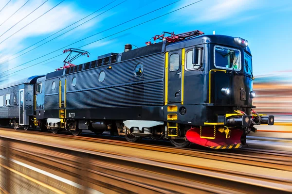 Viagens Ferroviárias Transporte Turismo Ferroviário Conceito Industrial Vista Panorâmica Verão — Fotografia de Stock