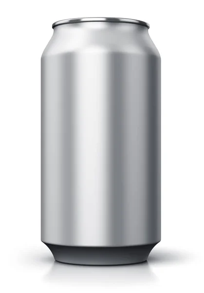 Creative Abstract Render Illustration Blank Metal Aluminum Tin Empty Drink — Stock Photo, Image