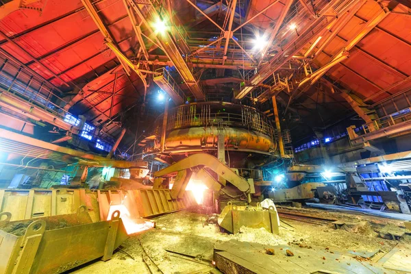 Panorama Blast Furnace Workshop Metallurgical Plant — Stock Photo, Image