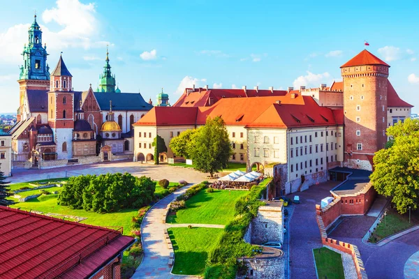 Malerischen Sommer Blick Auf Den Wawel Burg Festung Und Kathedrale — Stockfoto