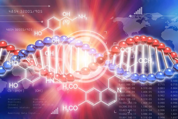 Kreatív Absztrakt Dns Genetikai Kutatások Tudományos Orvosi Technológia Elemzés Koncepció — Stock Fotó
