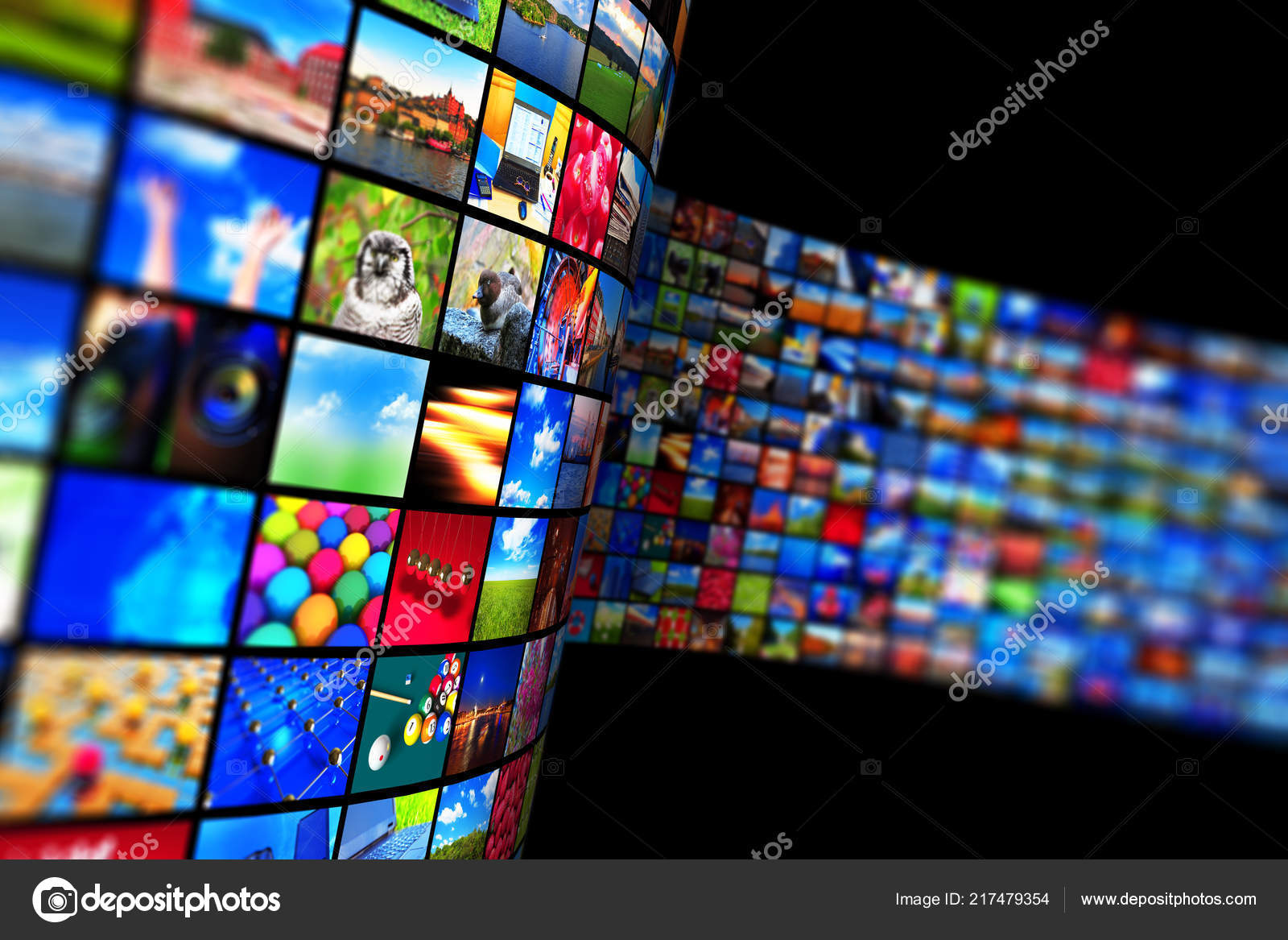 Modern multimedia technology concept. video content creation online  streaming Popular internet video, video maker, monetization, social media.  Men browse virtual window list of videos uploaded online. 13945781 Stock  Photo at Vecteezy