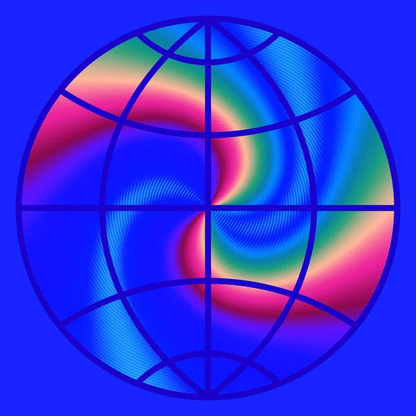 Illustratie Van Het Abstracte Globe Icoon — Stockvector