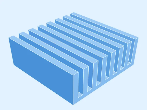 抽象散热器形状示意图 — 图库矢量图片