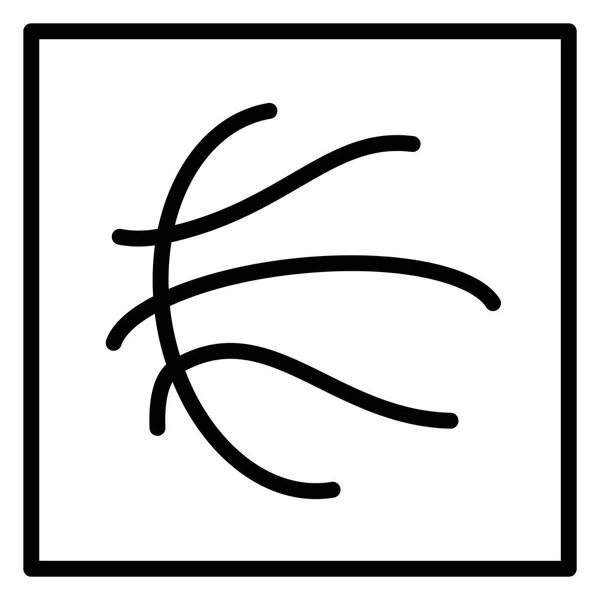 Illustratie Van Het Abstracte Basketbal Bal Symbool — Stockvector