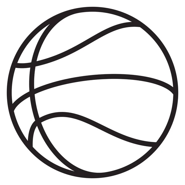 Illustratie Van Contour Basketbal Bal — Stockvector