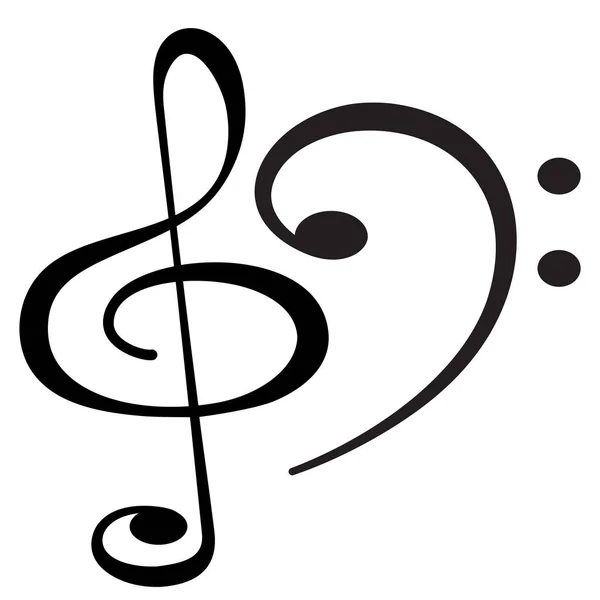 Ilustración Los Símbolos Clave Musical — Vector de stock