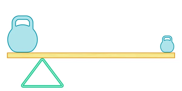 Illustration Équilibre Simple Faisceau Levier — Image vectorielle