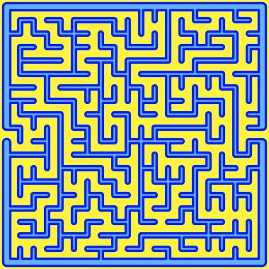 İllüstrasyon soyut labirent tasarım