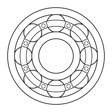 İllüstrasyon kontur rulman tasarım