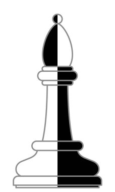 Illustration of the abstract chess bishop clipart