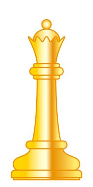 Soyut altın satranç Kraliçe parça çizimi