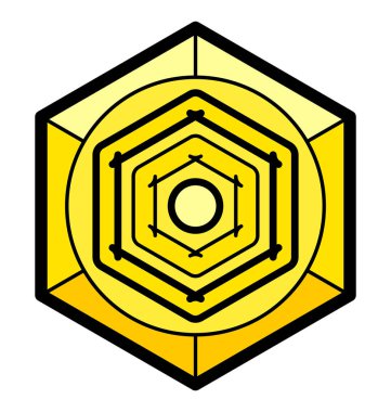 Soyut altıgen hücresi öğesini gösteren resim