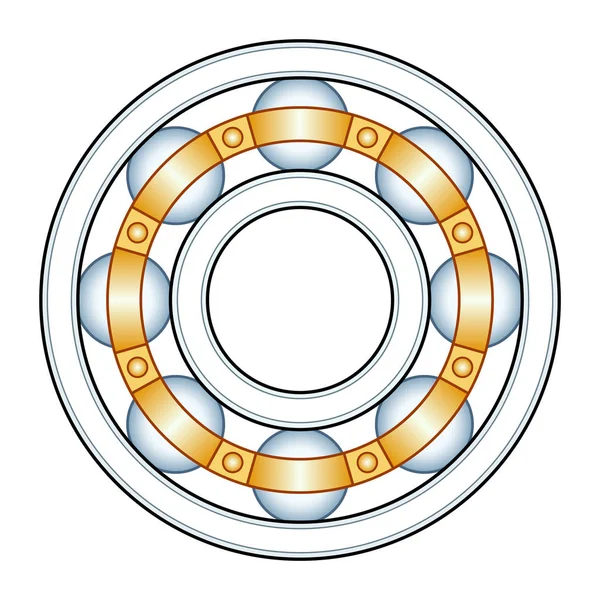 Ілюстрація Дизайну Кулькового Підшипника — стоковий вектор