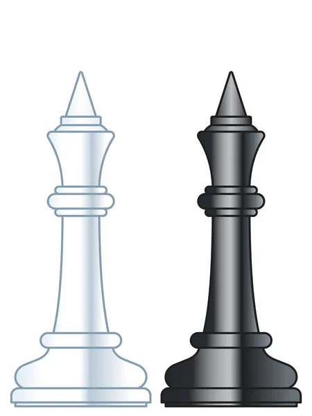 Illustration Der Abstrakten Schachkönigsfiguren — Stockvektor