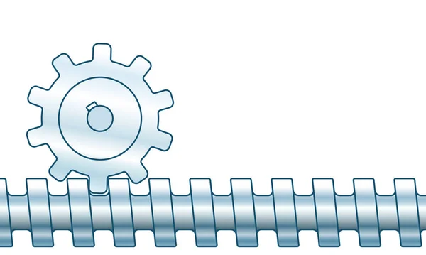 Illustration Screw Gear Pair Transmission — Stock Vector