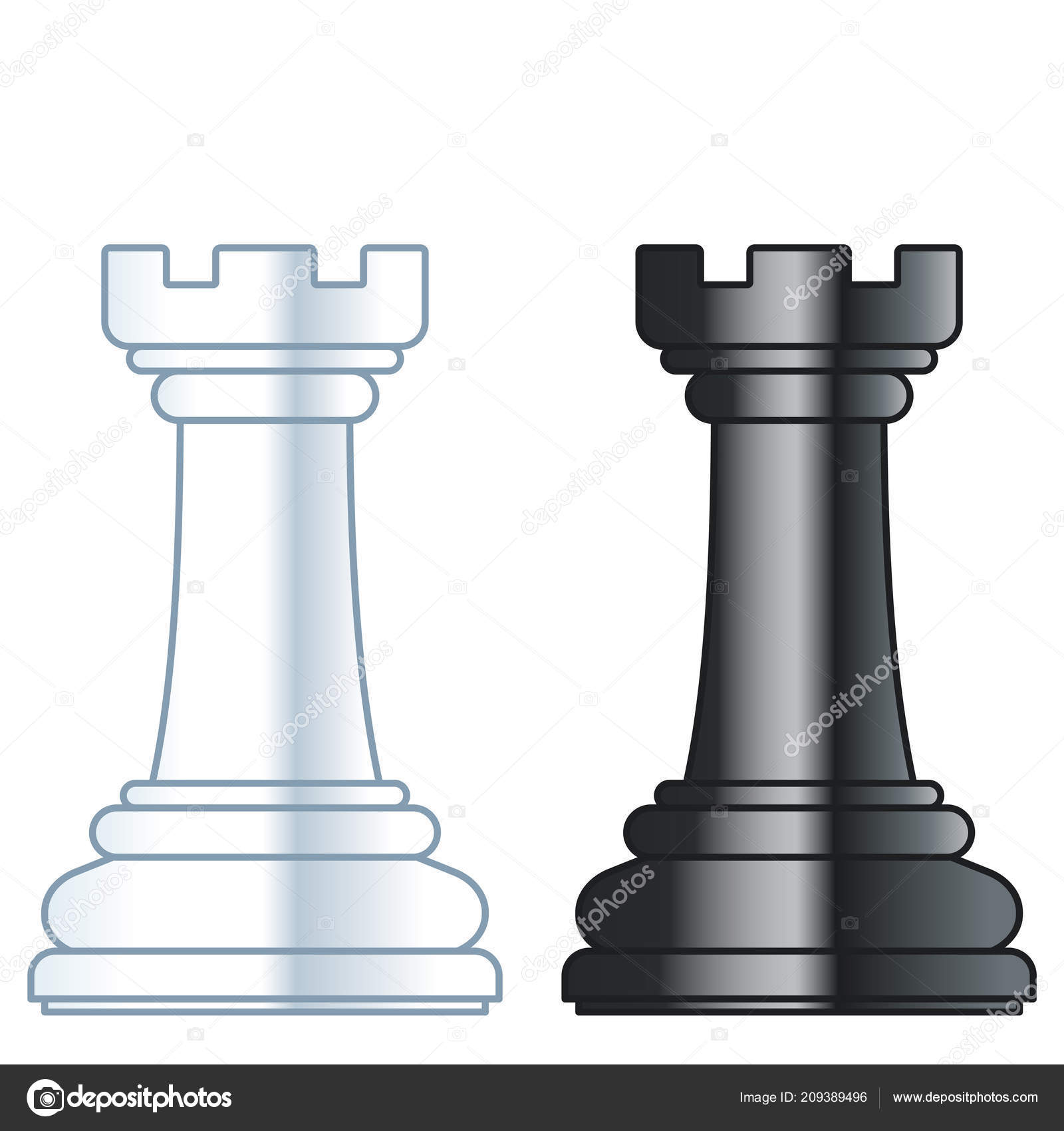 Illustration Abstract Chess Rook Pieces Stock Vector by ©AlexanderZam  209389496