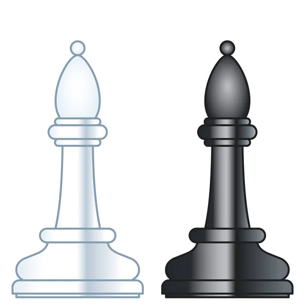 Illustration Abstract Chess Bishop Pieces — Stock Vector