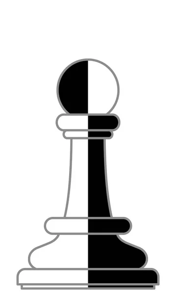 Illustration Abstract Chess Pawn — Stock Vector