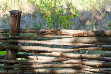 Woodland park wattle çit ile manzara