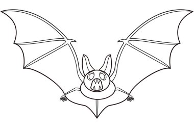 Kontur uçan yarasa gösteren resim